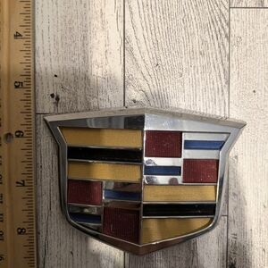 Cadillac Emblem with Red, Yellow, and Blue Accents